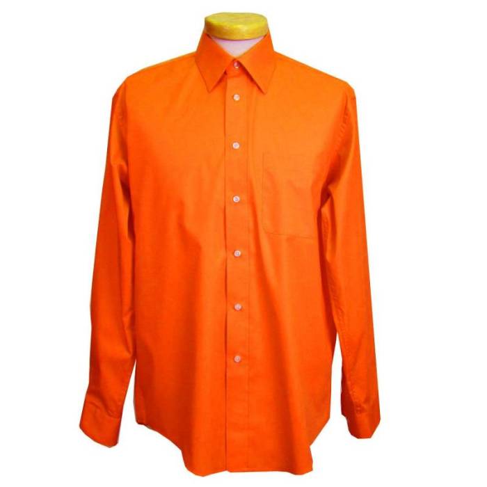 Orange dress shirt for men