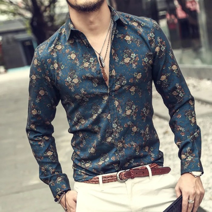 Floral dress shirts men