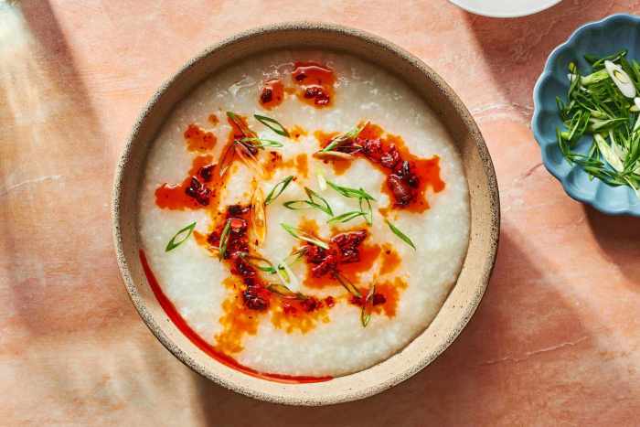 Congee pork flavoursome