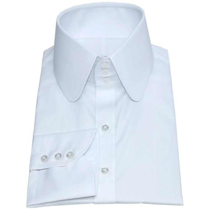 White mens fitted dress shirt