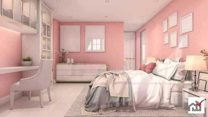 How to decorate a room with pink walls