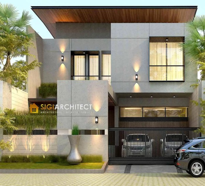 Detail Desain Rumah Modern 300m2