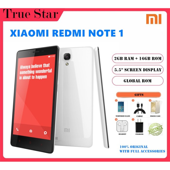 Harga hp xiaomi note 1