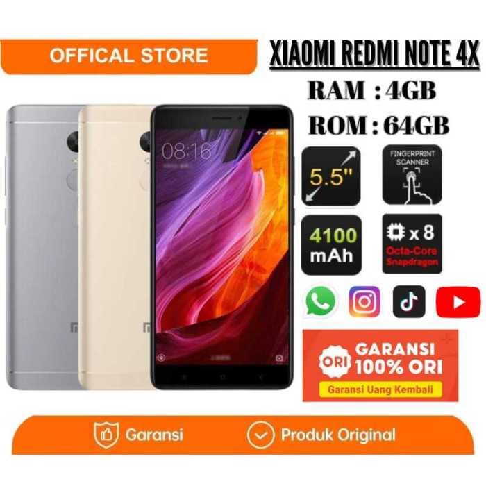 Harga hp xiaomi redmi note 4 x