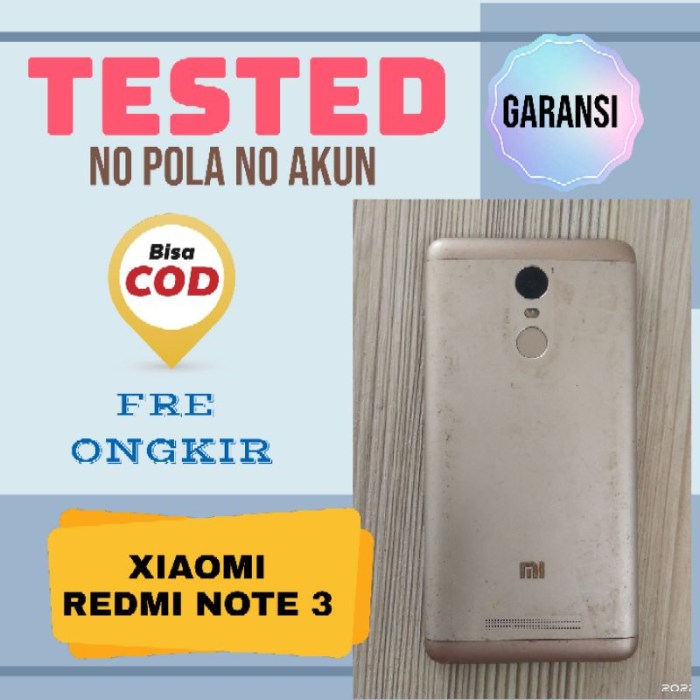 Harga hp seken xiaomi note 3